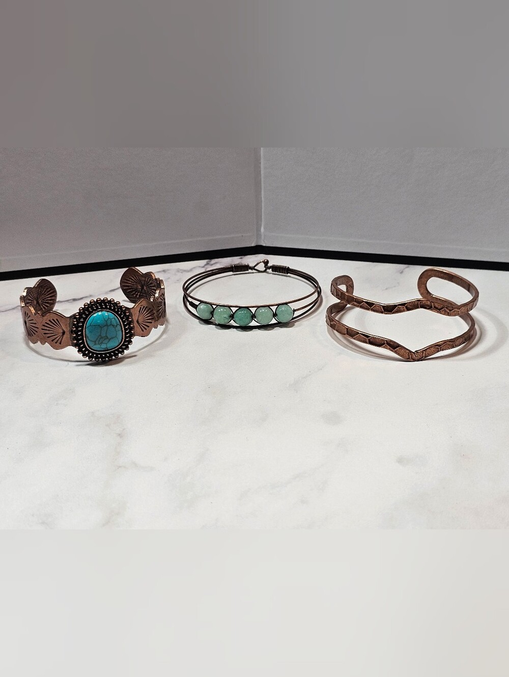 Lot of 3 Copper Cuffs/bracelet